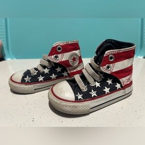 Converse American flag high kid size 5